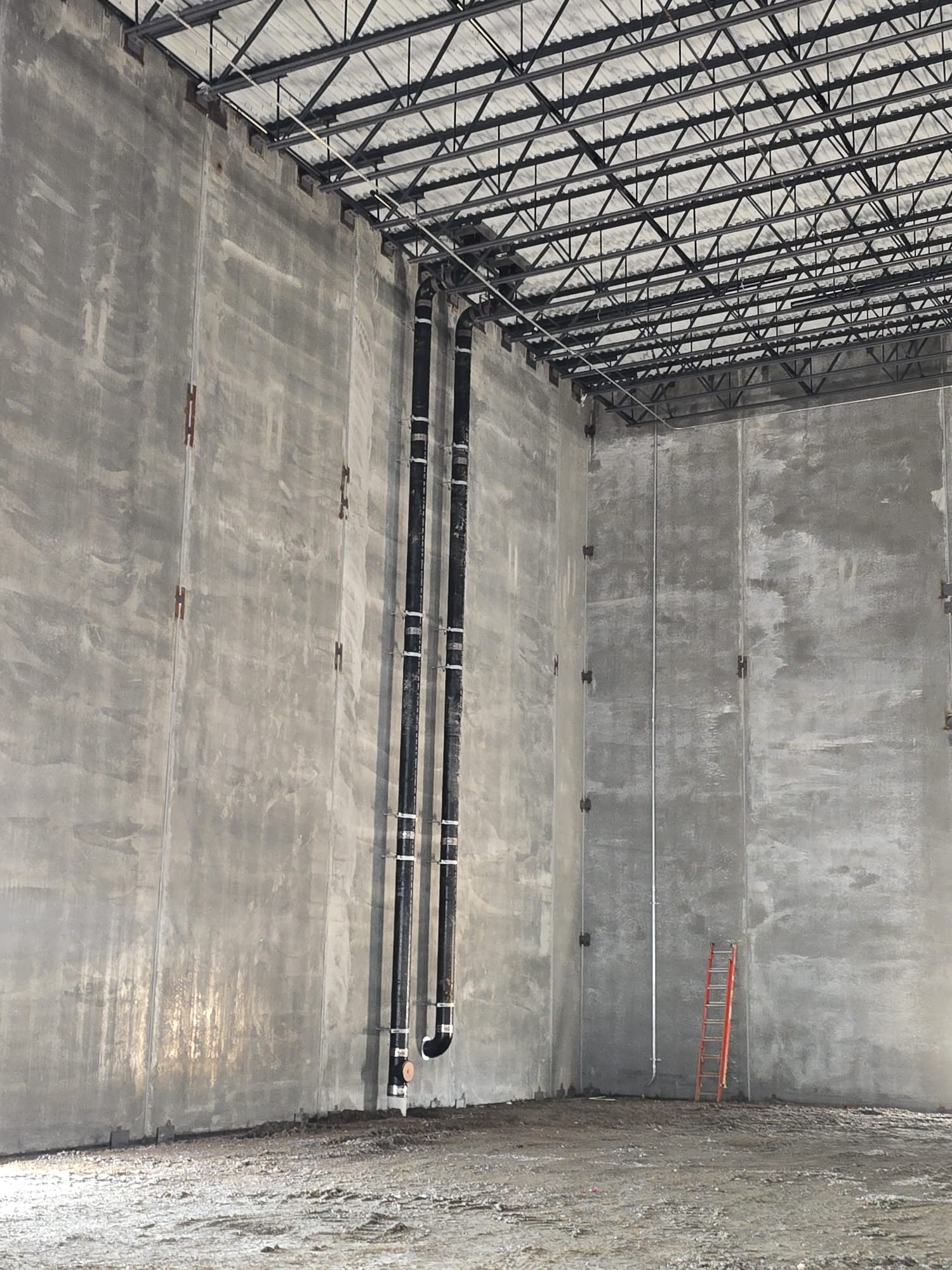 Overhead storm risers — Distribution facility